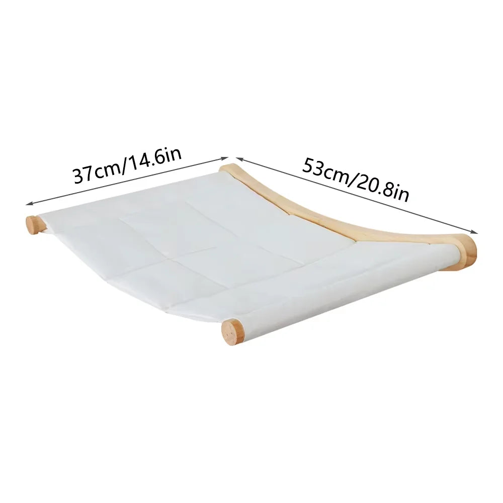 CWV Wall Mounted Cat Hammock With Sisal Scratching Shelves