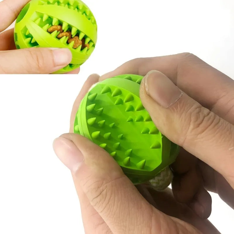 Interactive Tug Rope Treat Dispenser Dog Toy For Large Breeds