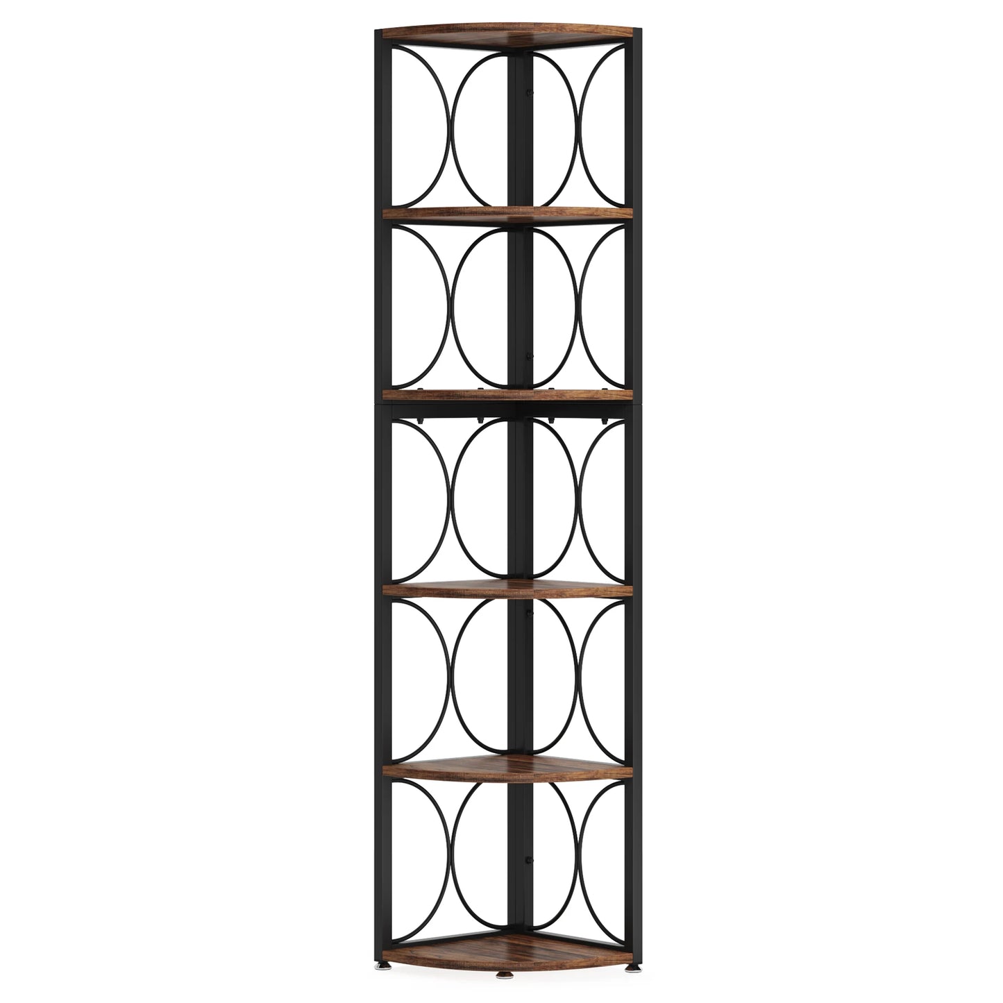Tribesigns 6 Tier Corner Shelf Bookcase Storage Rack Standing Shelving Unit