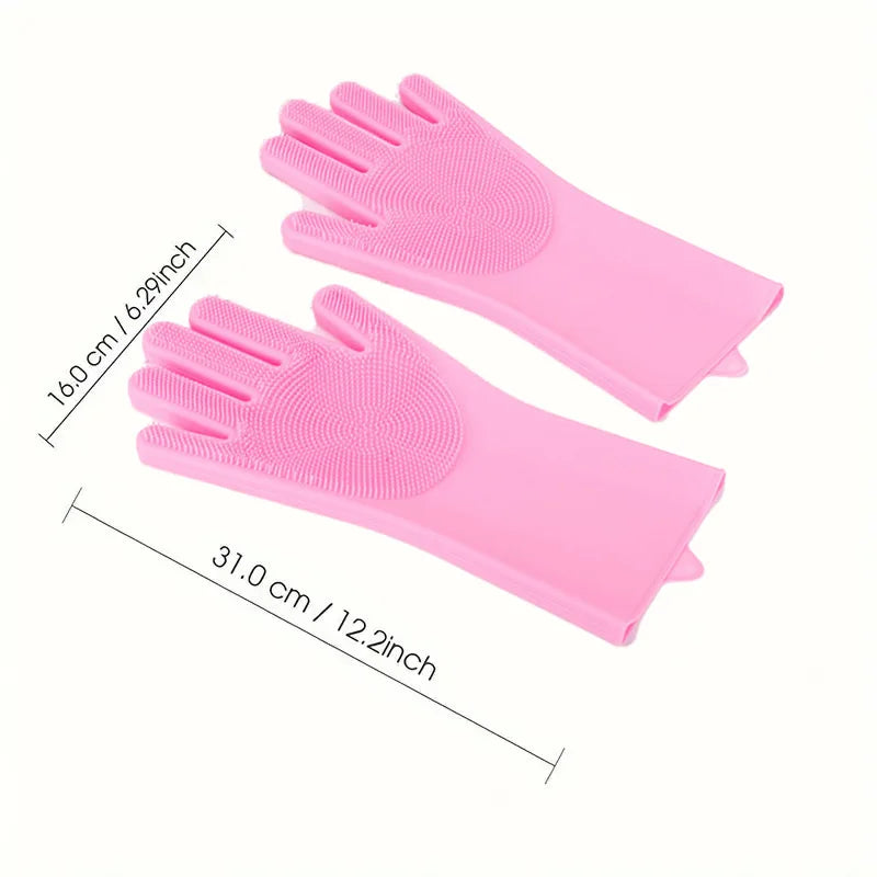 Pet Bathing Glove Silicone Scrubber Mitt For Dogs And Cats