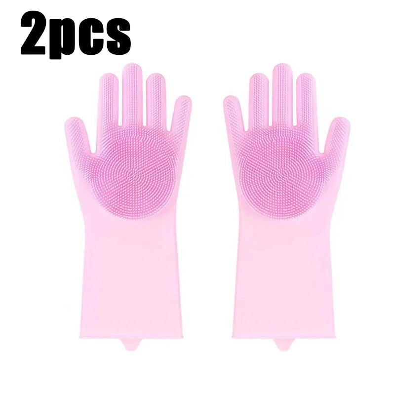 Pet Bathing Glove Silicone Scrubber Mitt For Dogs And Cats