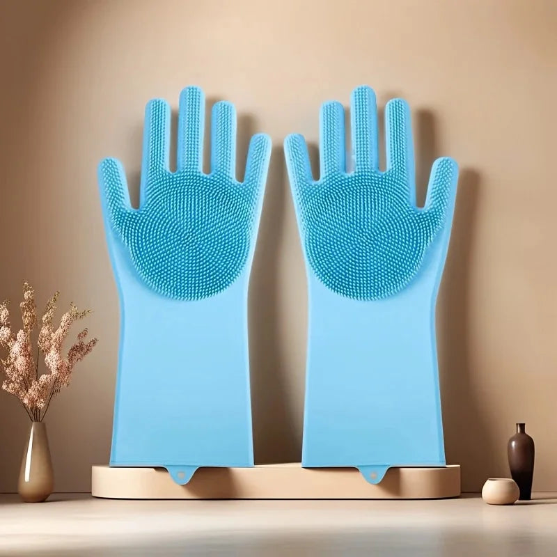 Pet Bathing Glove Silicone Scrubber Mitt For Dogs And Cats