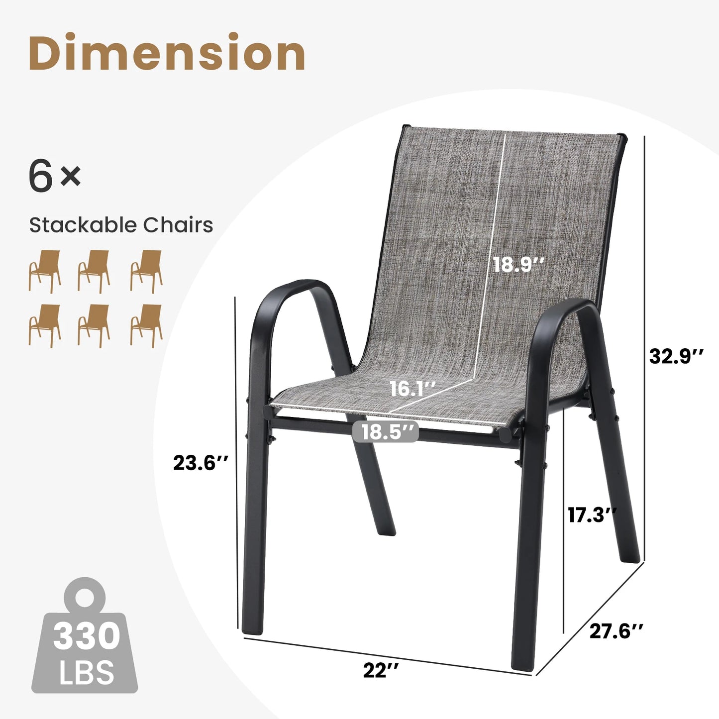 Farini 7 Piece Outdoor Metal Dining Set With 6 Chairs