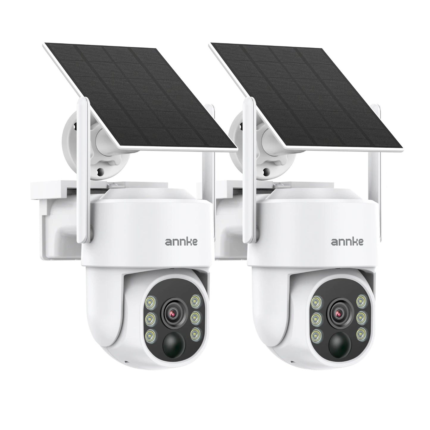 ANNKE 4MP Solar Wireless Security Camera Outdoor WiFi 6 Camera PIR Human Detection Full-Color Night Vision Pan/Tilt 270° Two-Way Talk IP65 Waterproof