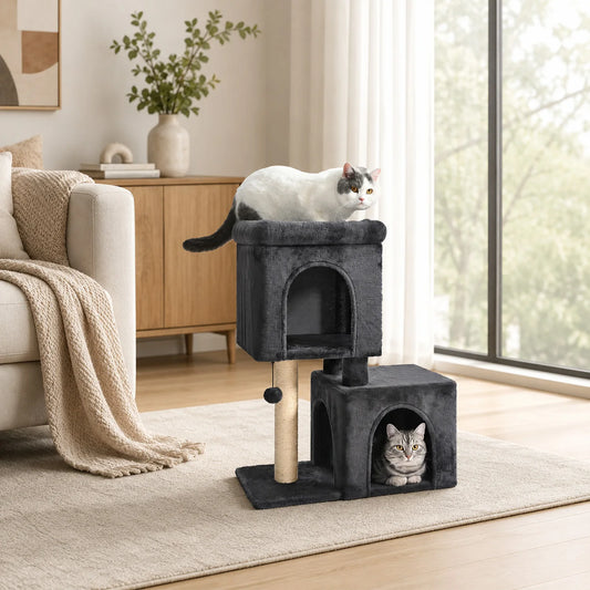 PAWZ Road Cat Tree with Sisal Scratching Posts Cozy Condos