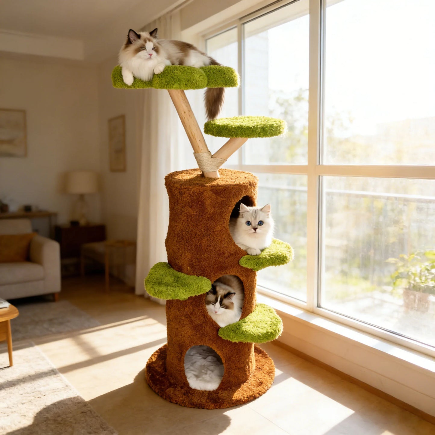 Bingopaw Multi Level Cat Climbing Tree With Sisal Scratching Post