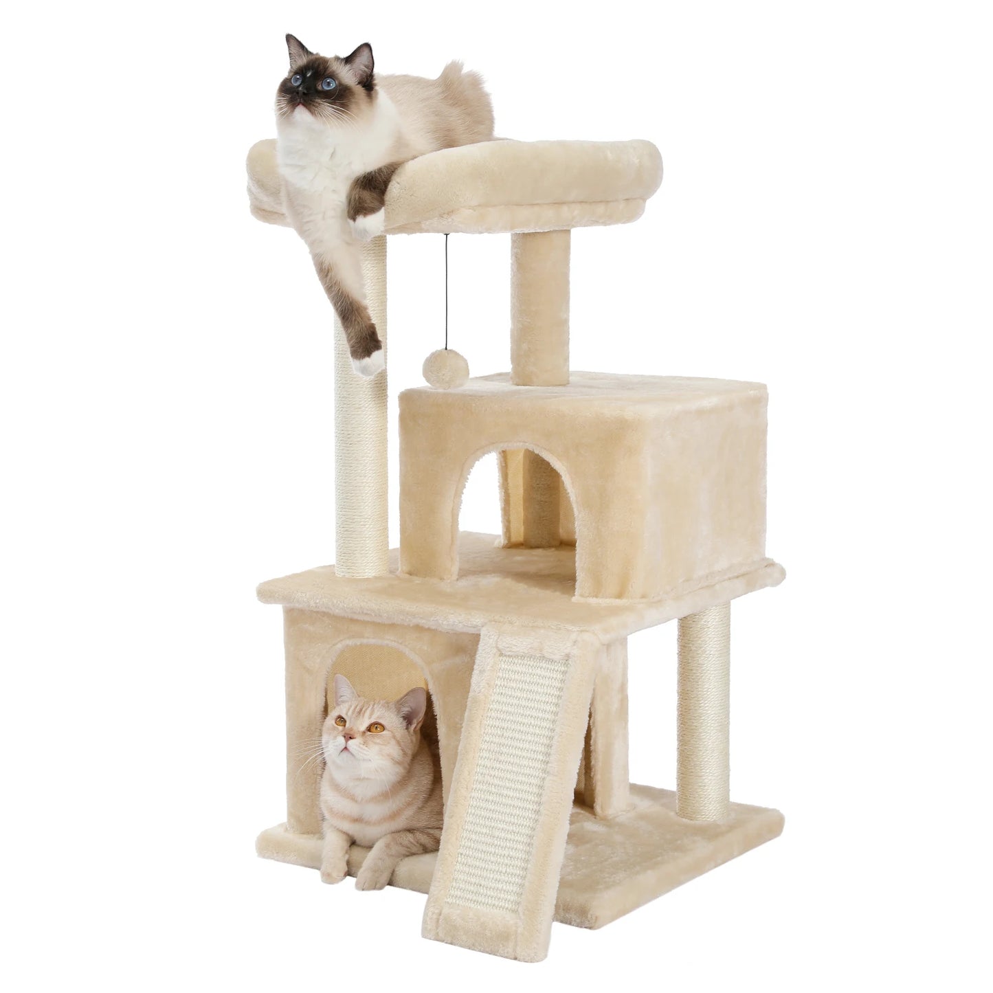 PAWZ Road Multilevel Cat Tower With Double Condo Sisal Posts