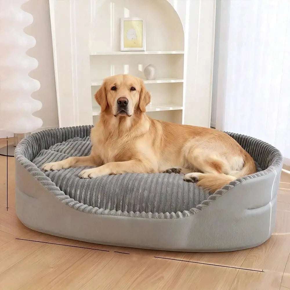 Luxurious Cotton Pet Bed For Dogs And Cats With Warm Mat