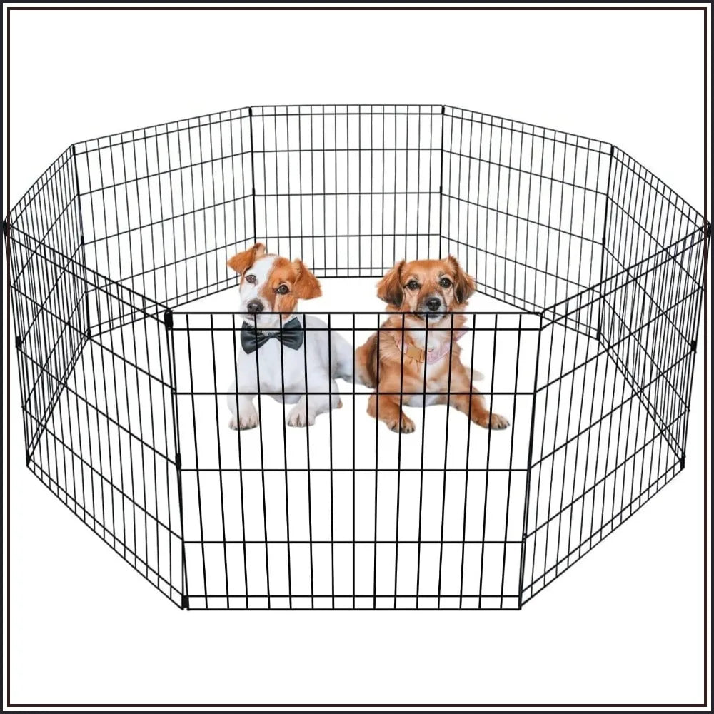 Foldable Dog Playpen For Indoor Outdoor Pet Exercise Pen