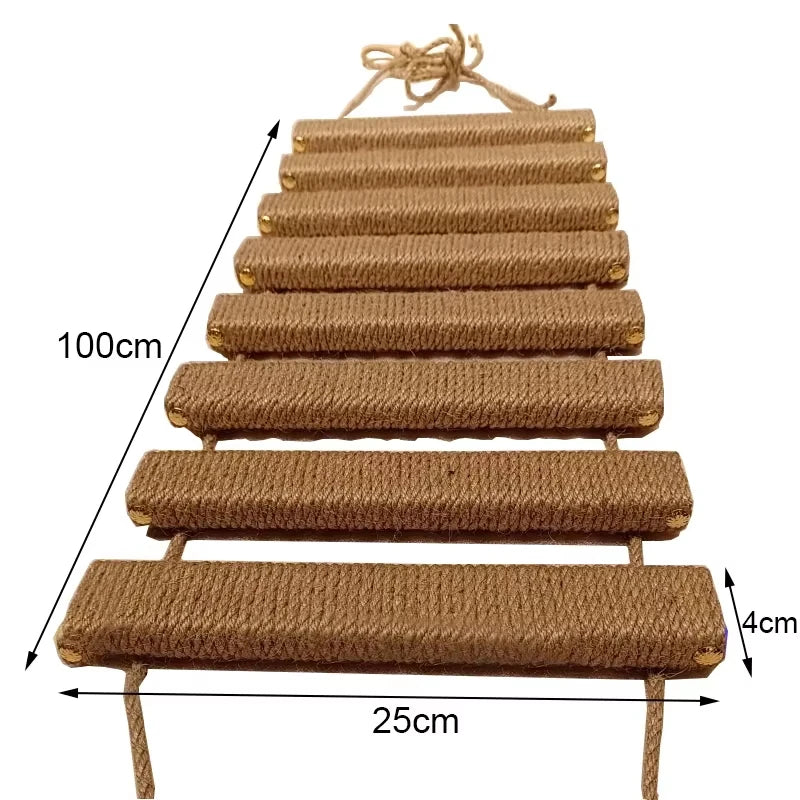 Wall Mounted Cat Climbing Shelf With Sisal Scratching Post