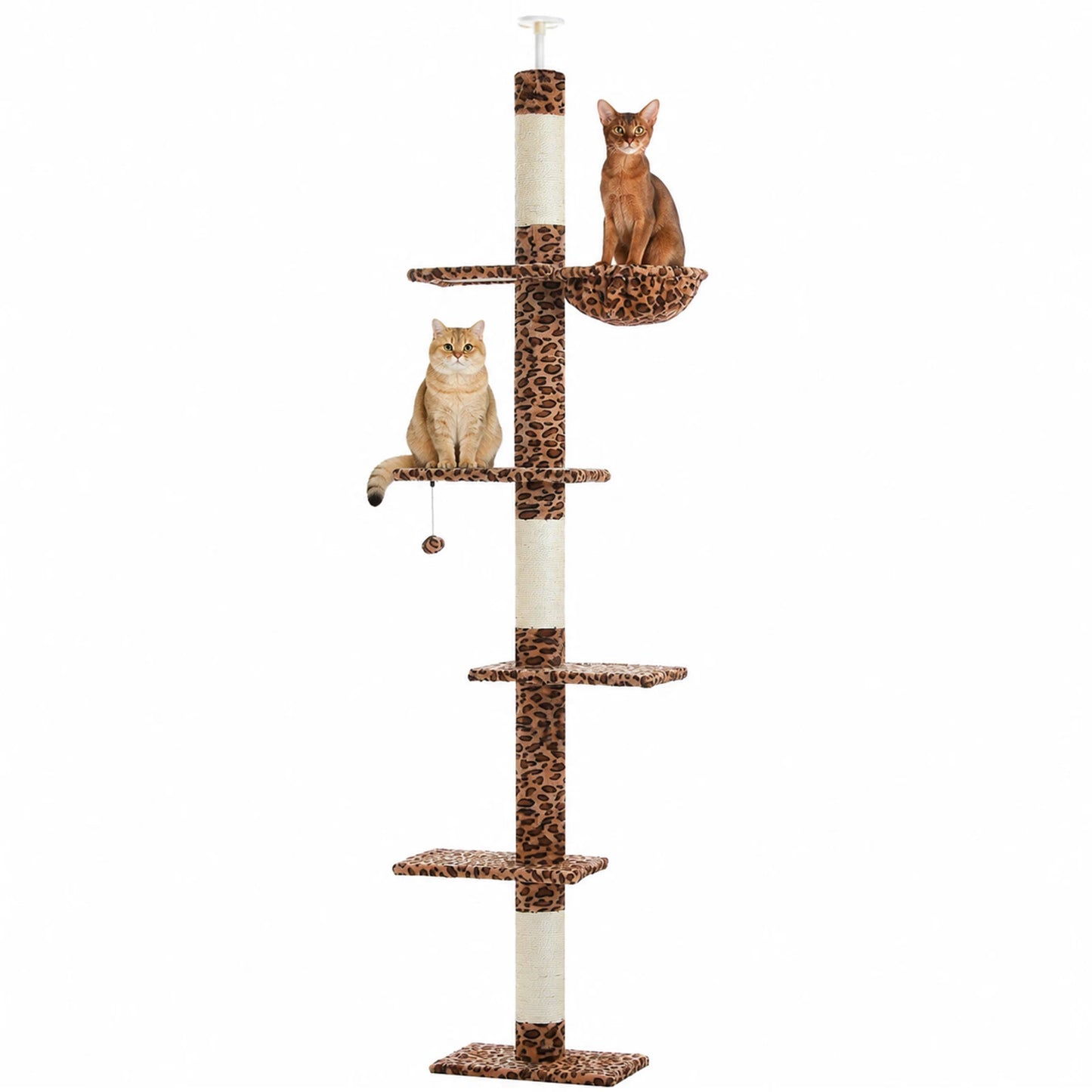Pawz Road Adjustable Floor To Ceiling Cat Tree With Hammock