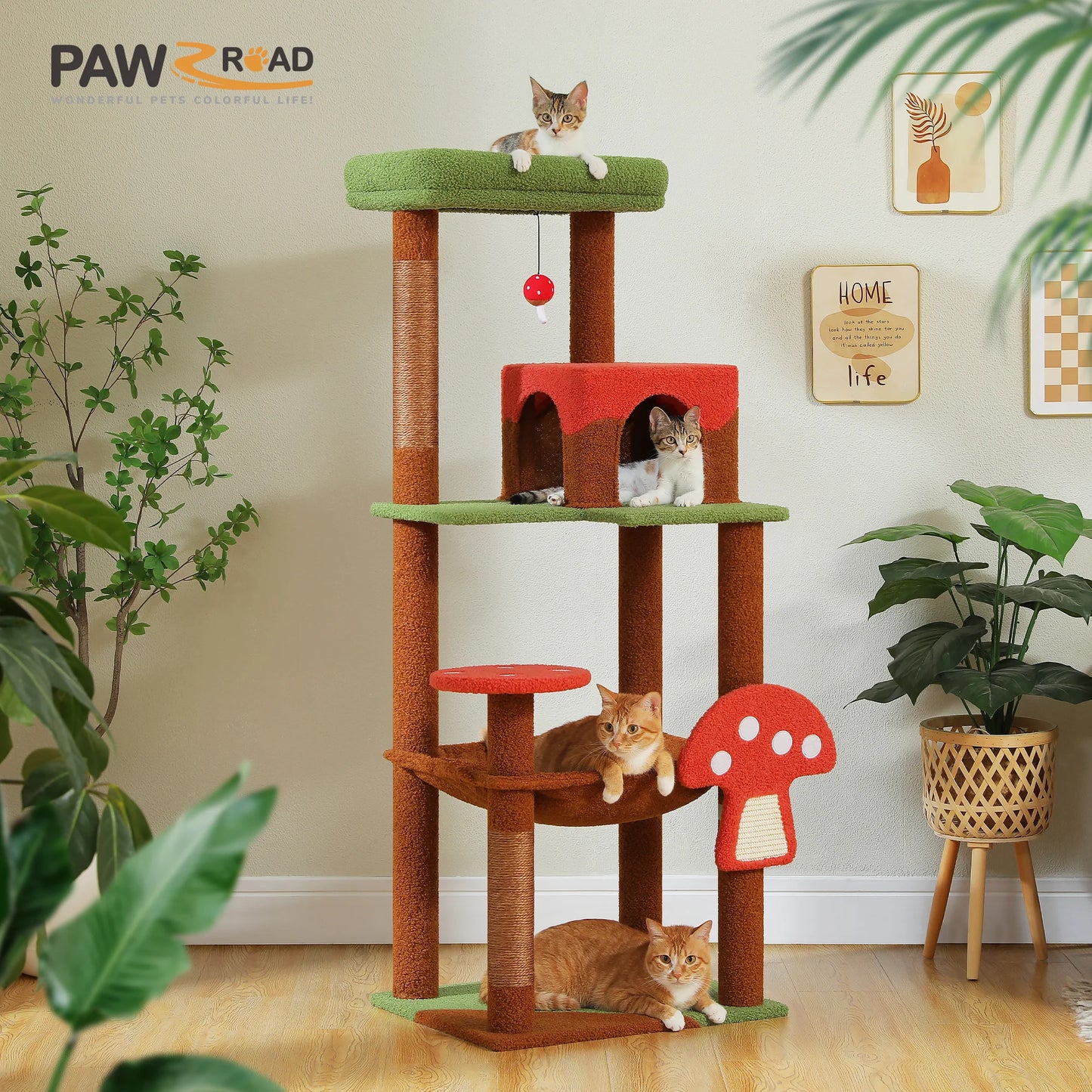 Pawz Road Cat Tower With Scratching Posts And Hammock