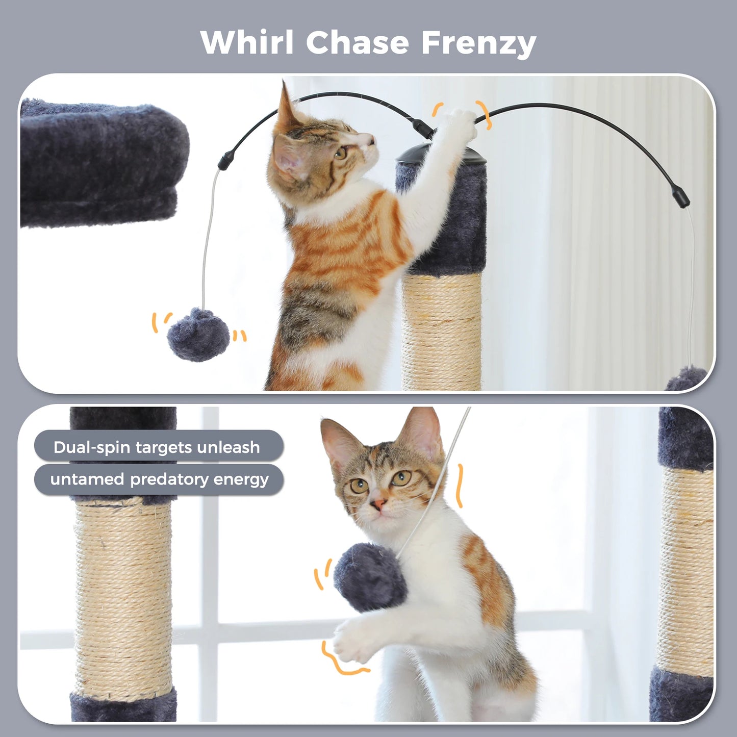 Pawz Road Multi Tier Cat Tree With Sisal Scratching Posts