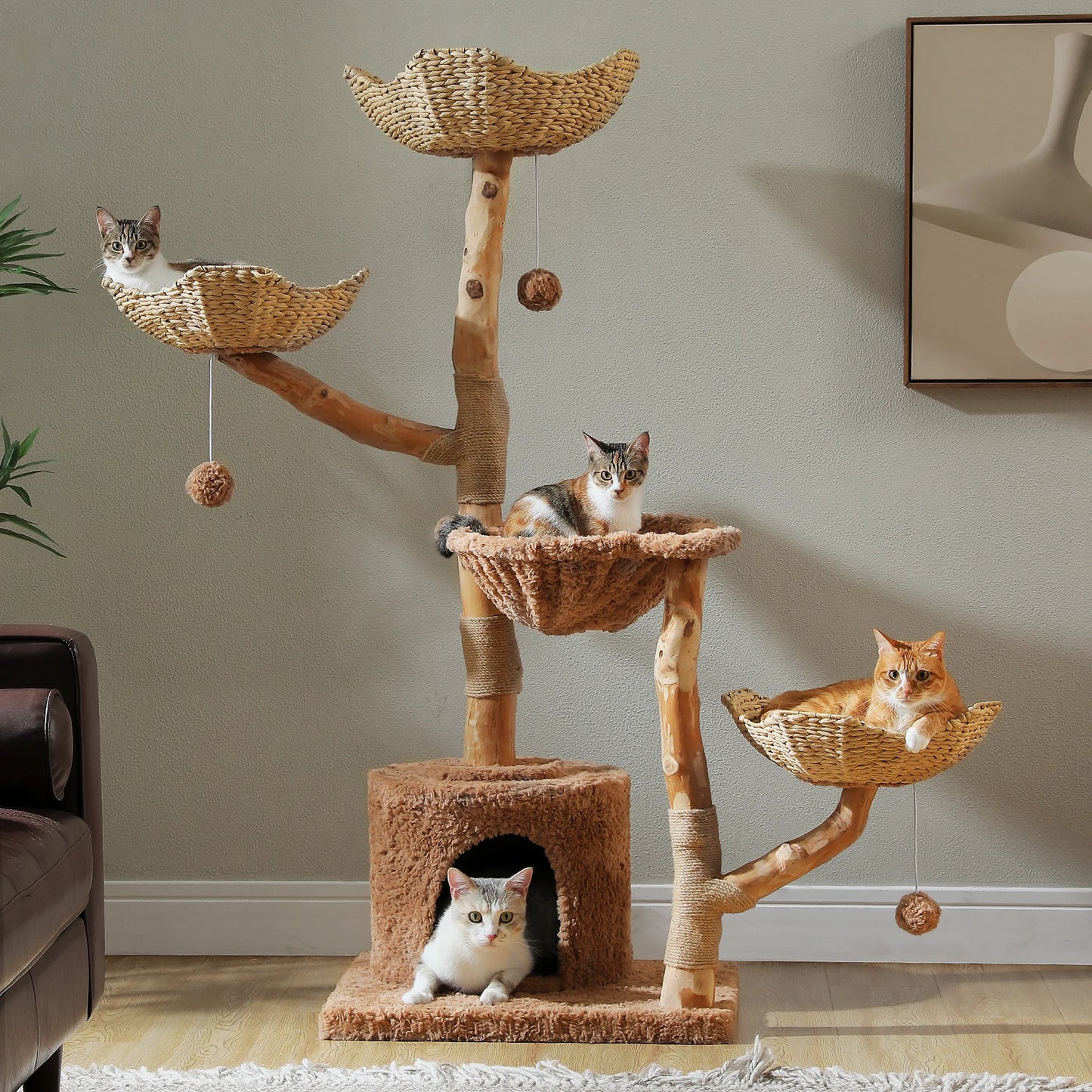 PAWZ Road Five-Tier Cat Tree Tower With Sisal Posts