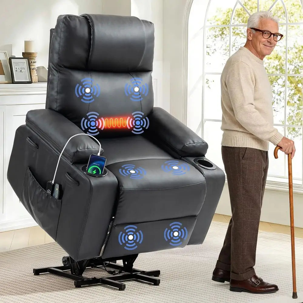 Electric Massage Recliner Chair With Heating And USB Port