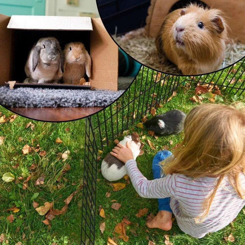Foldable Dog Playpen For Indoor Outdoor Pet Exercise Pen