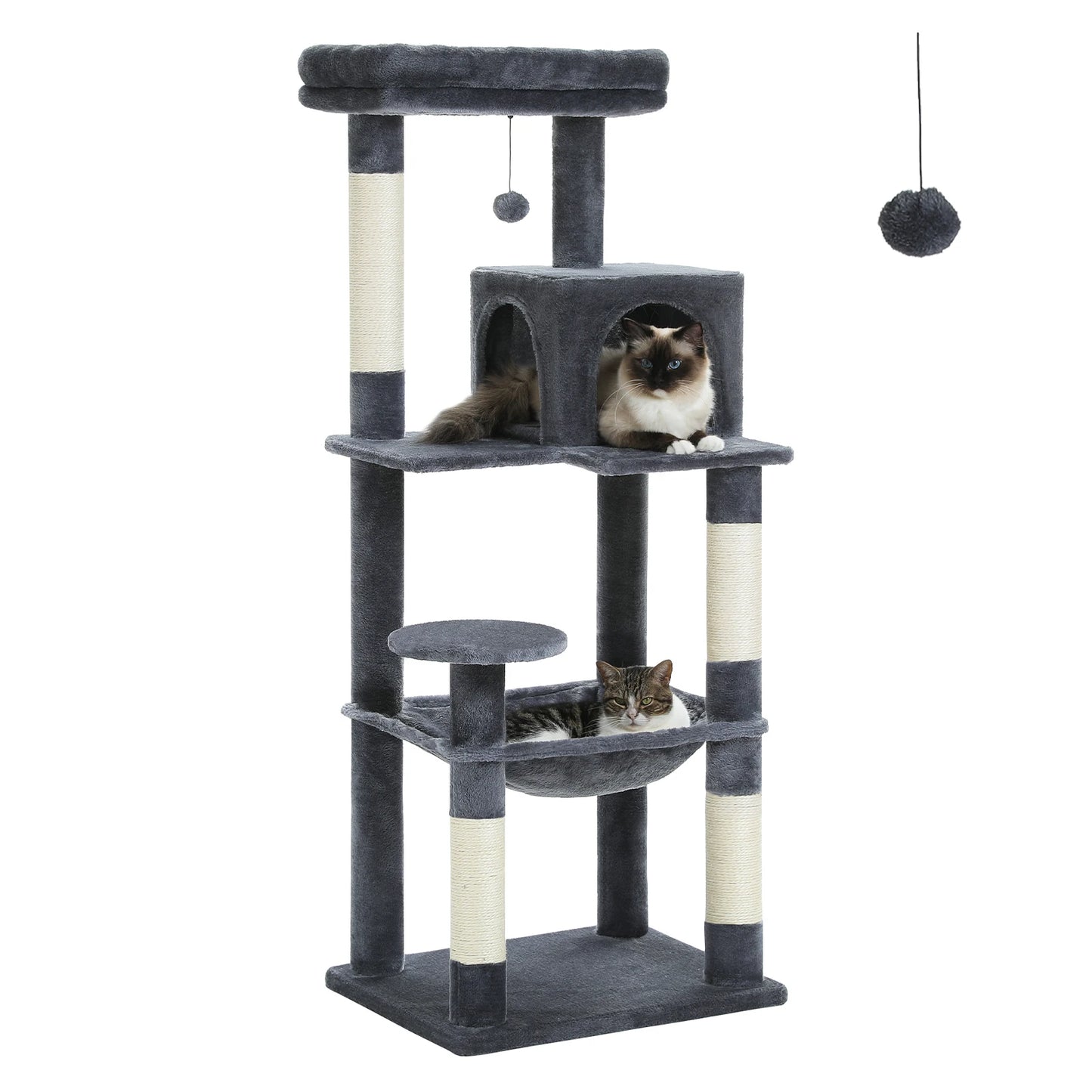 PAWZ Road Indoor Cat Tower With Sisal Posts And Hammock
