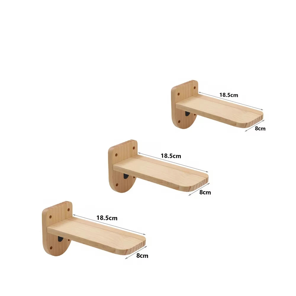 Wall Mounted Cat Climbing Shelf With Sisal Scratching Post