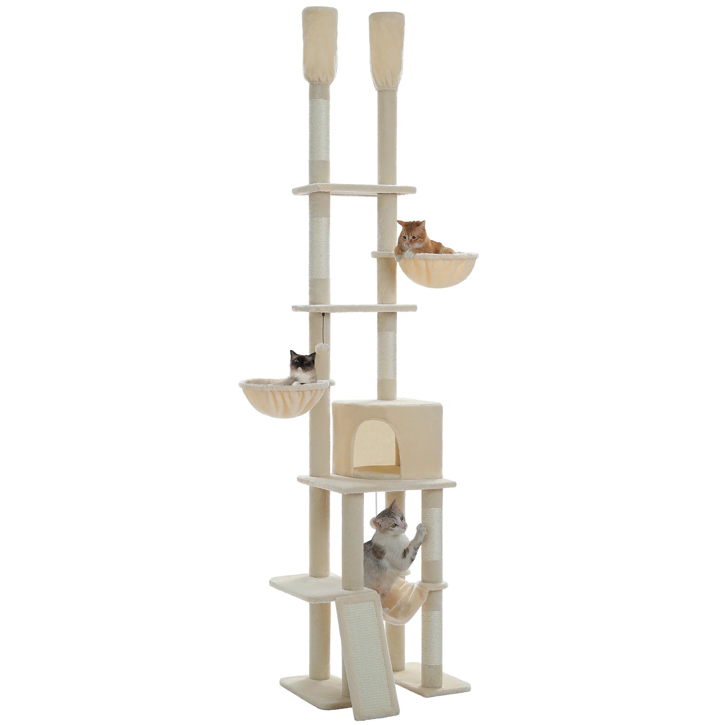 PAWZ Road Floor To Ceiling Cat Tree With Seven Tiers