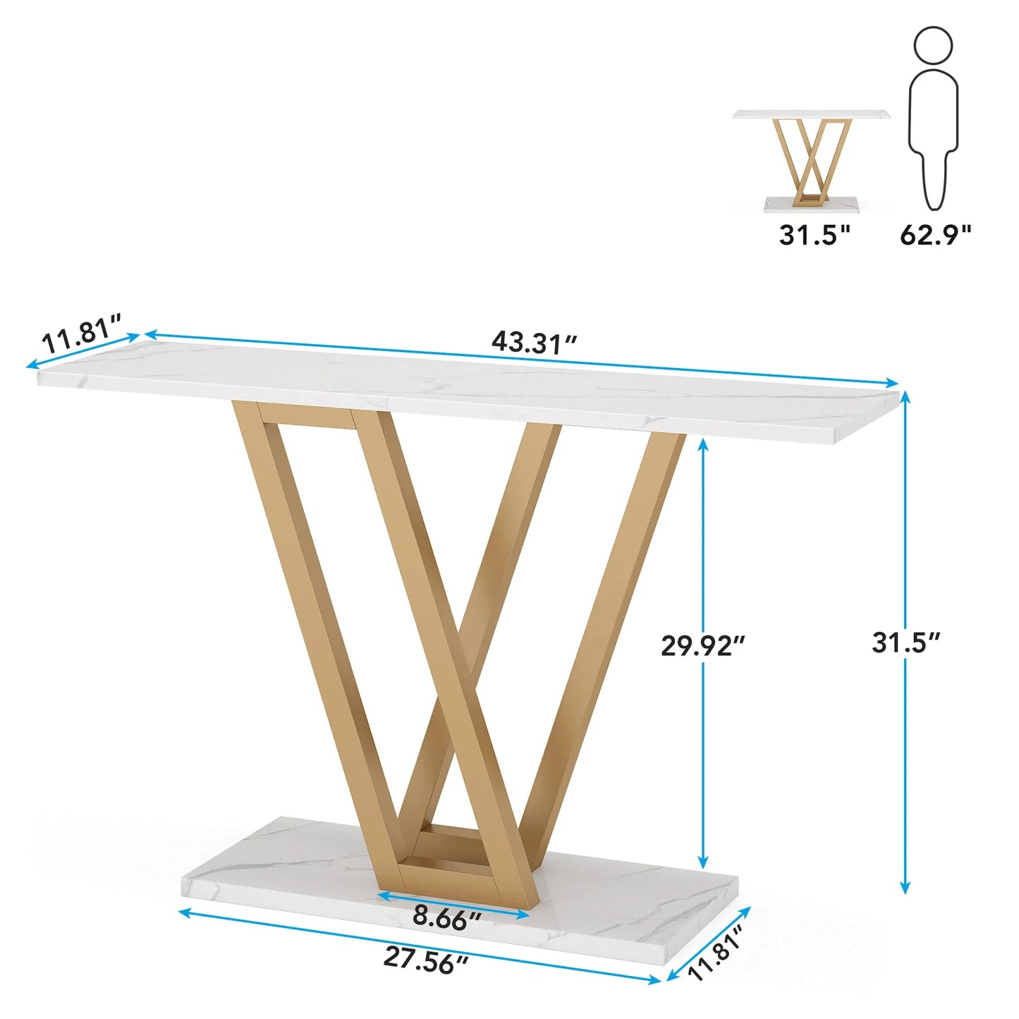 Tribesigns Wooden Console Table For Entryway And Living Room