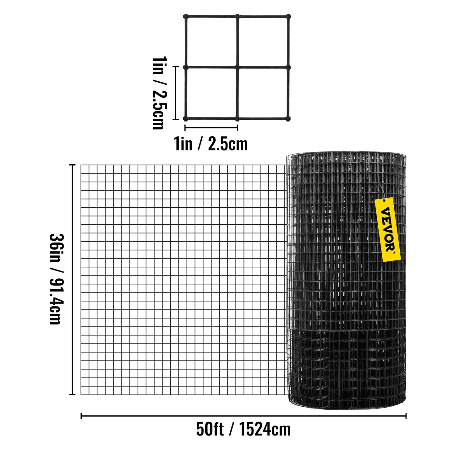 SucceBuy Vinyl Coated Welded Wire Fence Chicken And Rabbit Mesh