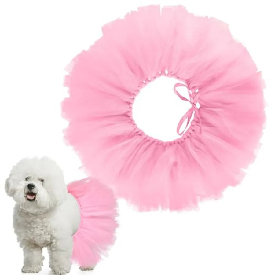 Tulle Dog Tutu Ballerina Costume Skirt for Puppies and Pets