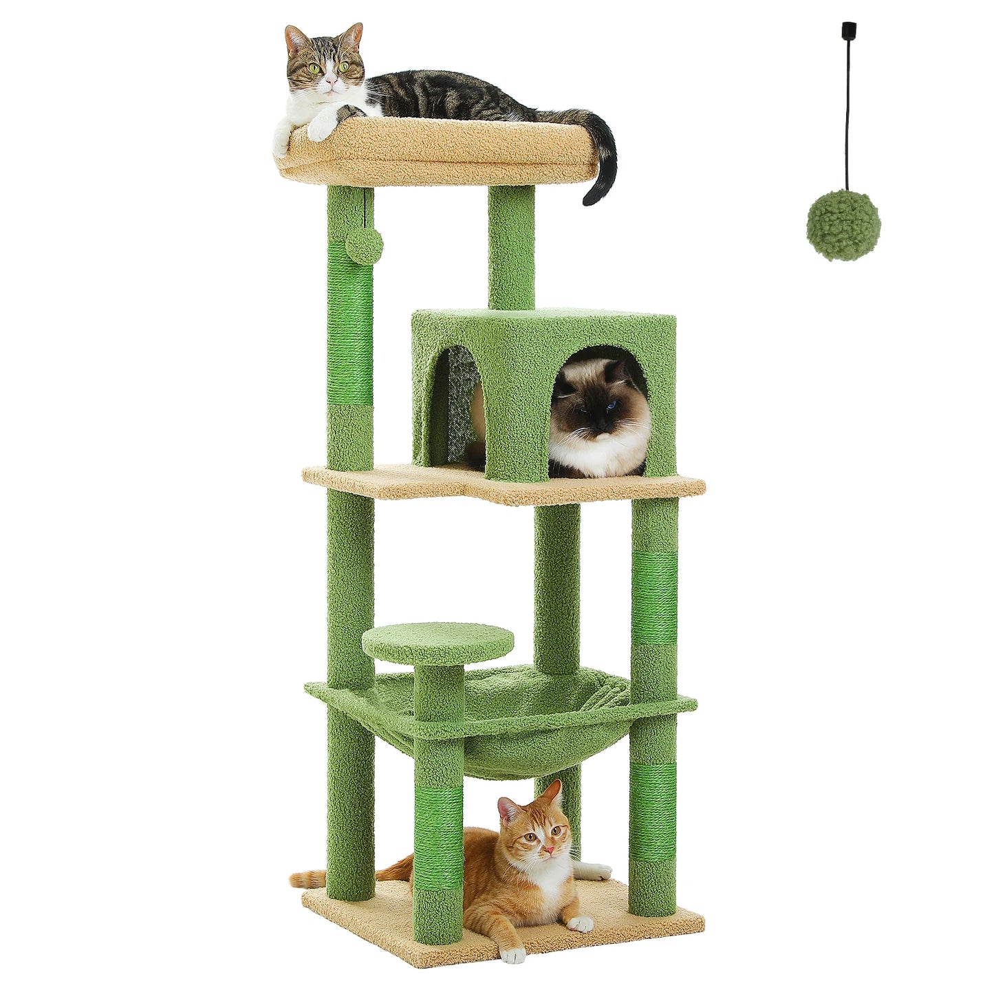PETEPELA Cat Tree Indoor 5 Level Tower With Metal Frame