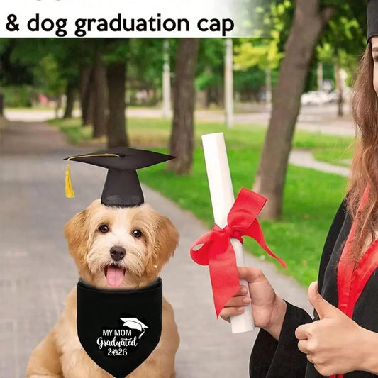 Pet Graduation Cap Set With Fringe For Dogs And Cats