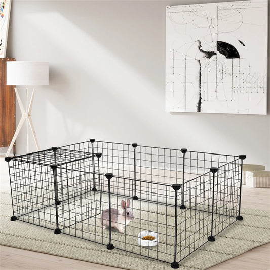 Pet Playpen Small Animal Cage Indoor Portable Metal Wire Fence