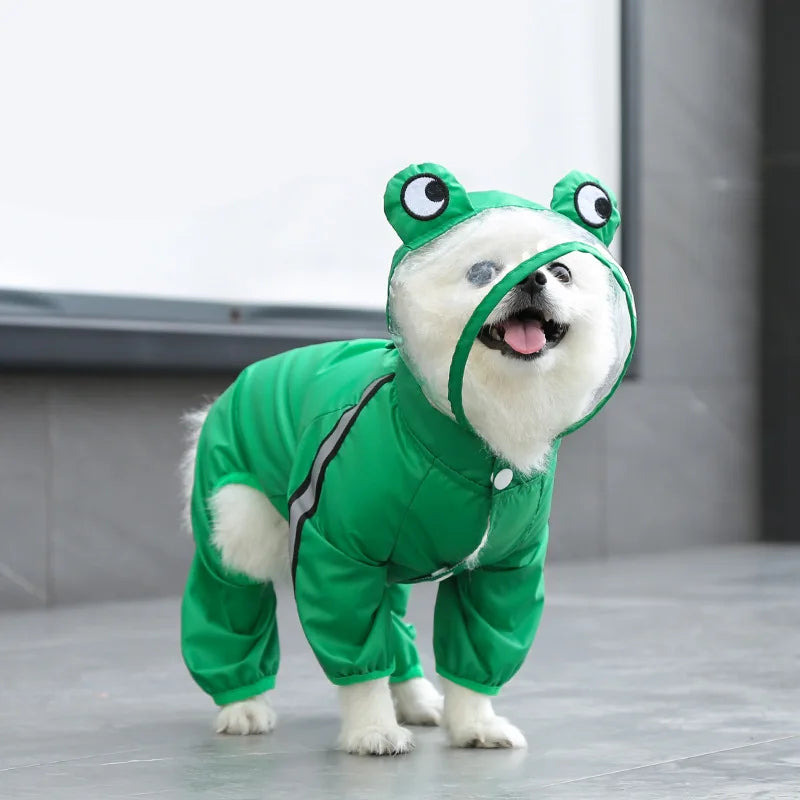 Waterproof Reflective Hooded Raincoat For Dogs And Cats