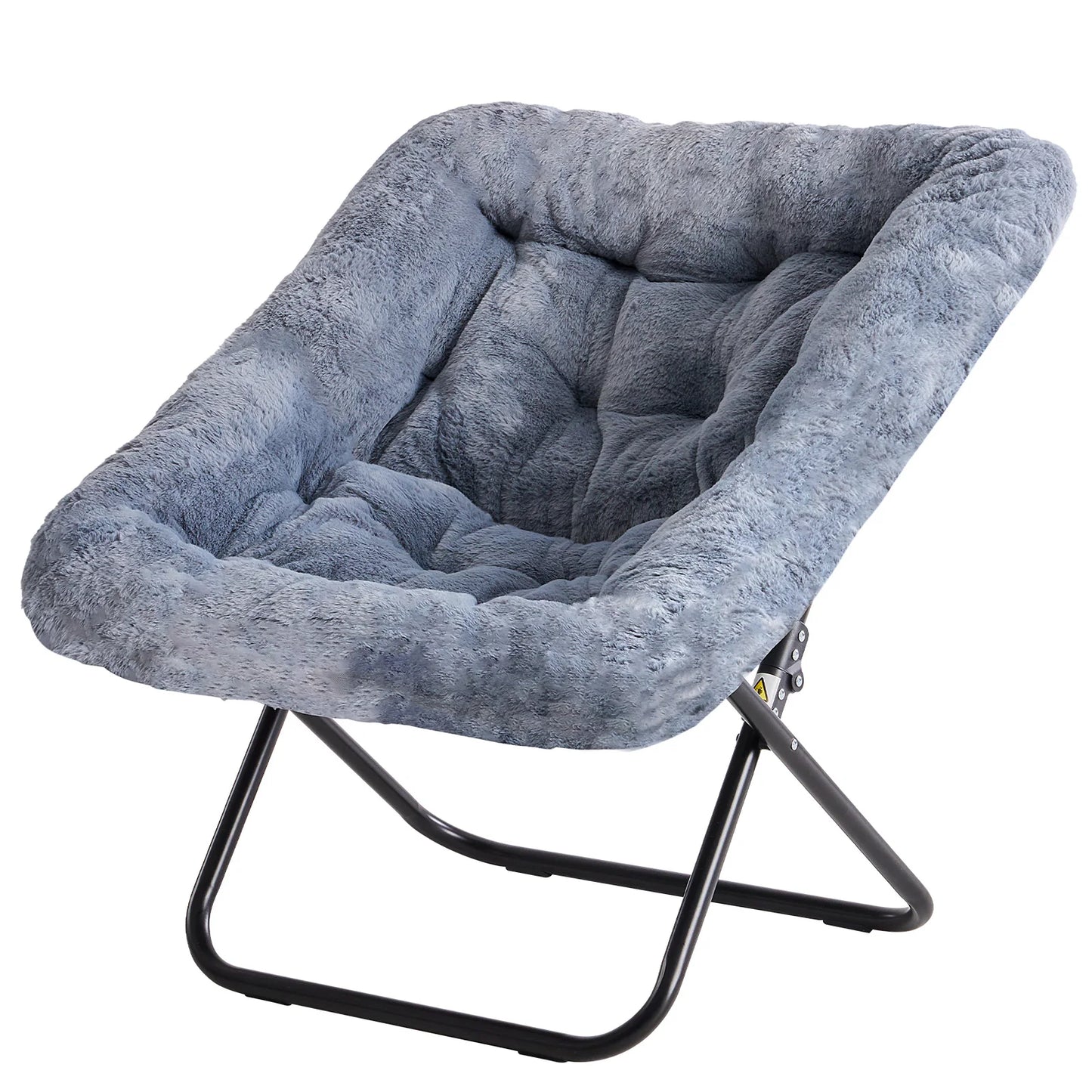JHK Foldable Reading Saucer Chair With Comfortable Padded Seat