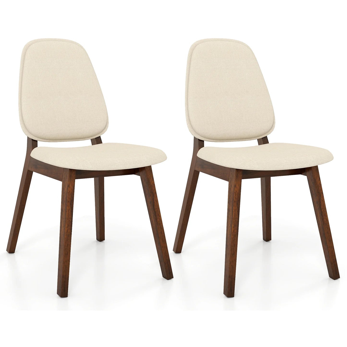 Homasis Modern Linen Upholstered Wooden Dining Chair For Home