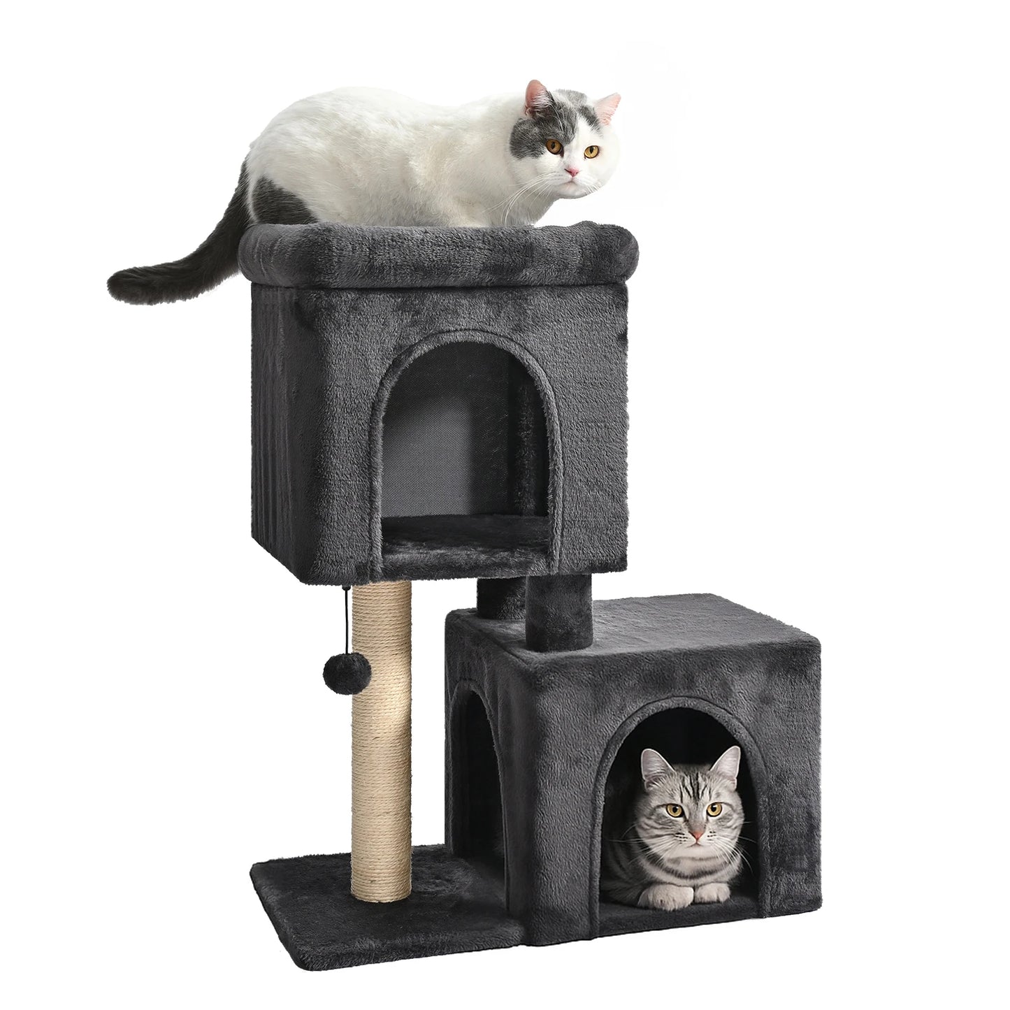 PAWZ Road Cat Tree with Sisal Scratching Posts Cozy Condos