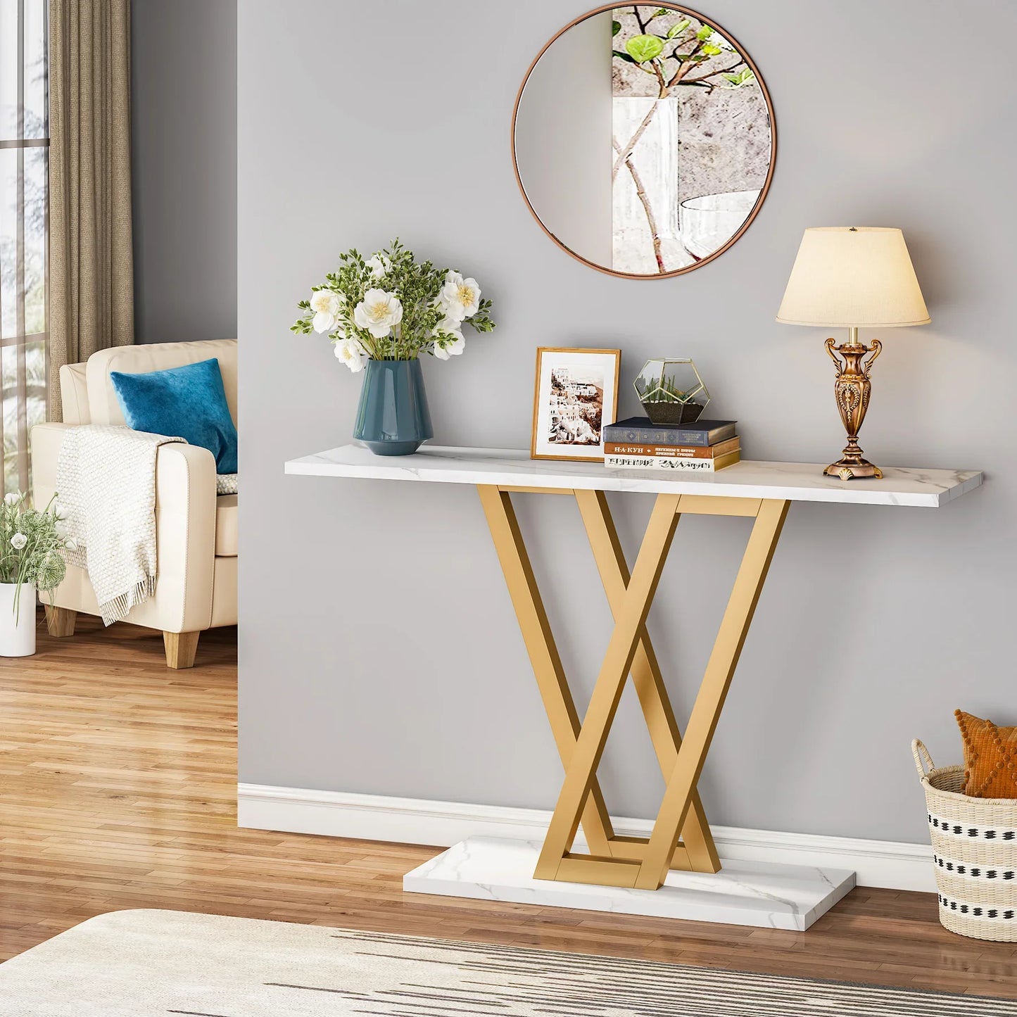 Tribesigns Wooden Console Table For Entryway And Living Room