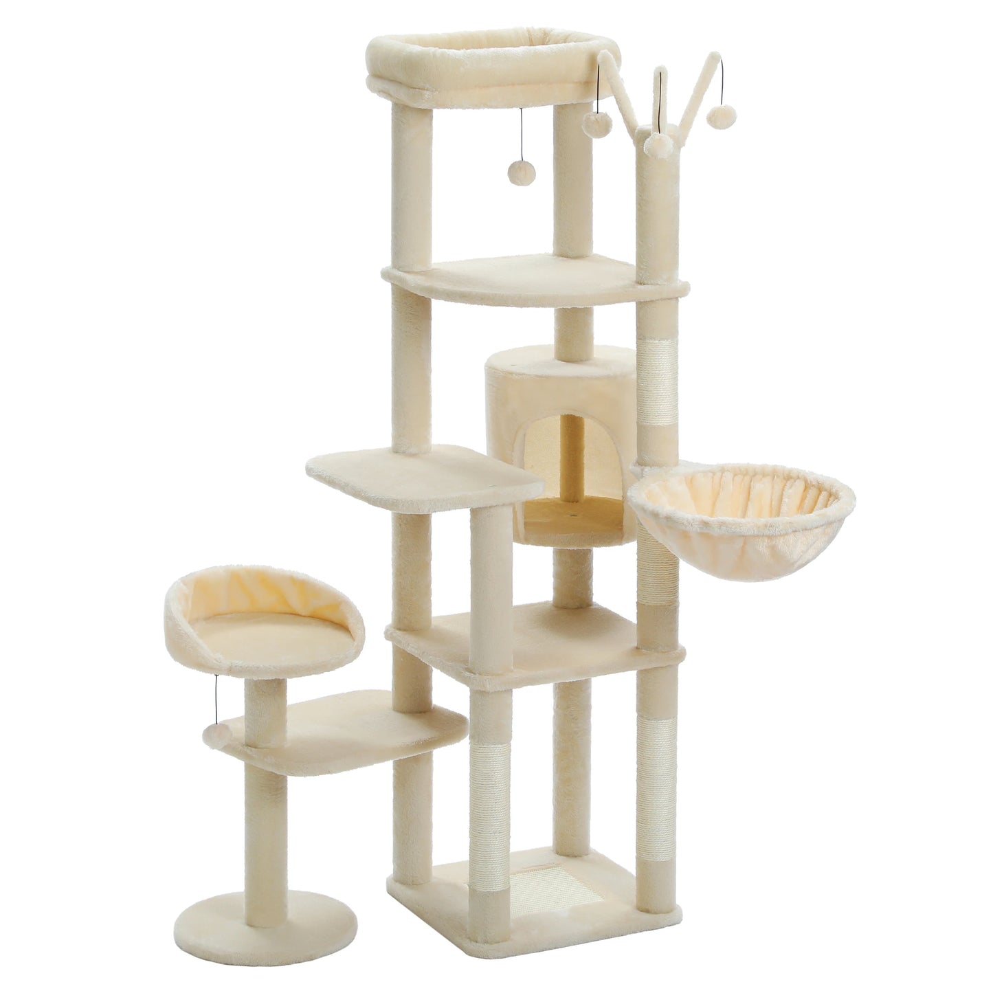 Petepela Indoor Cat Tree With Hammock And Scratching Post