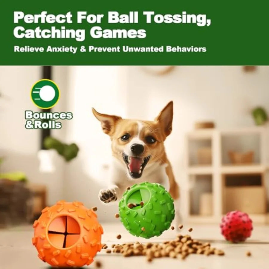 Interactive Treat Dispensing Puzzle Ball For Slow Eating Dogs