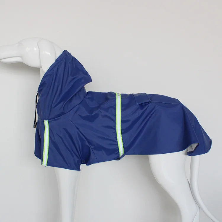 Waterproof Hooded Dog Raincoat With Reflective Windproof Protection