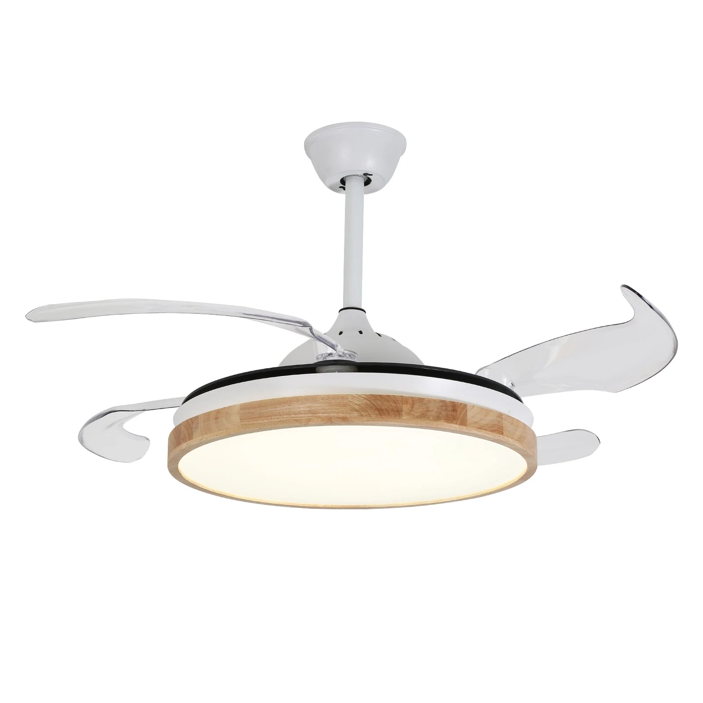 Remote Control Fan Chandelier 42 Inch Ceiling Fan Light 10-22m² Applicable Area Round Chandelier for Bedroom/Kitchen/Hotel