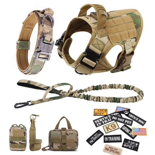 Tactical Nylon Dog Harness Vest With Quick Release Buckle