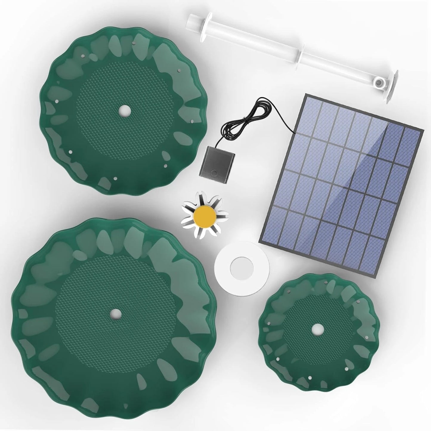 Solar Powered Bird Bath Fountain For Garden Fish Tank