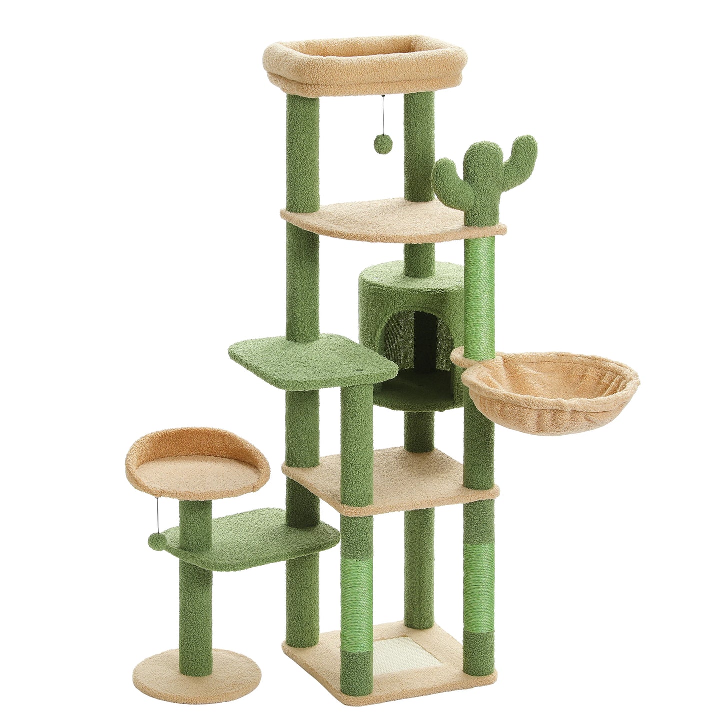 Petepela Indoor Cat Tree With Hammock And Scratching Post
