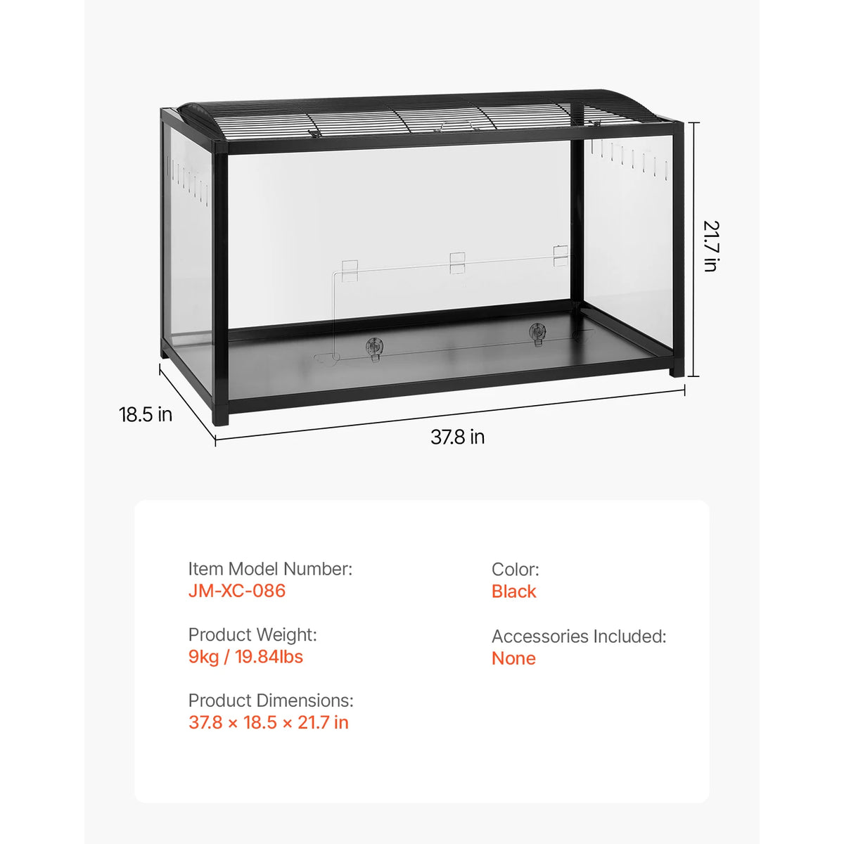 SucceBuy Transparent 360 Degree Hamster Cage With Front Door
