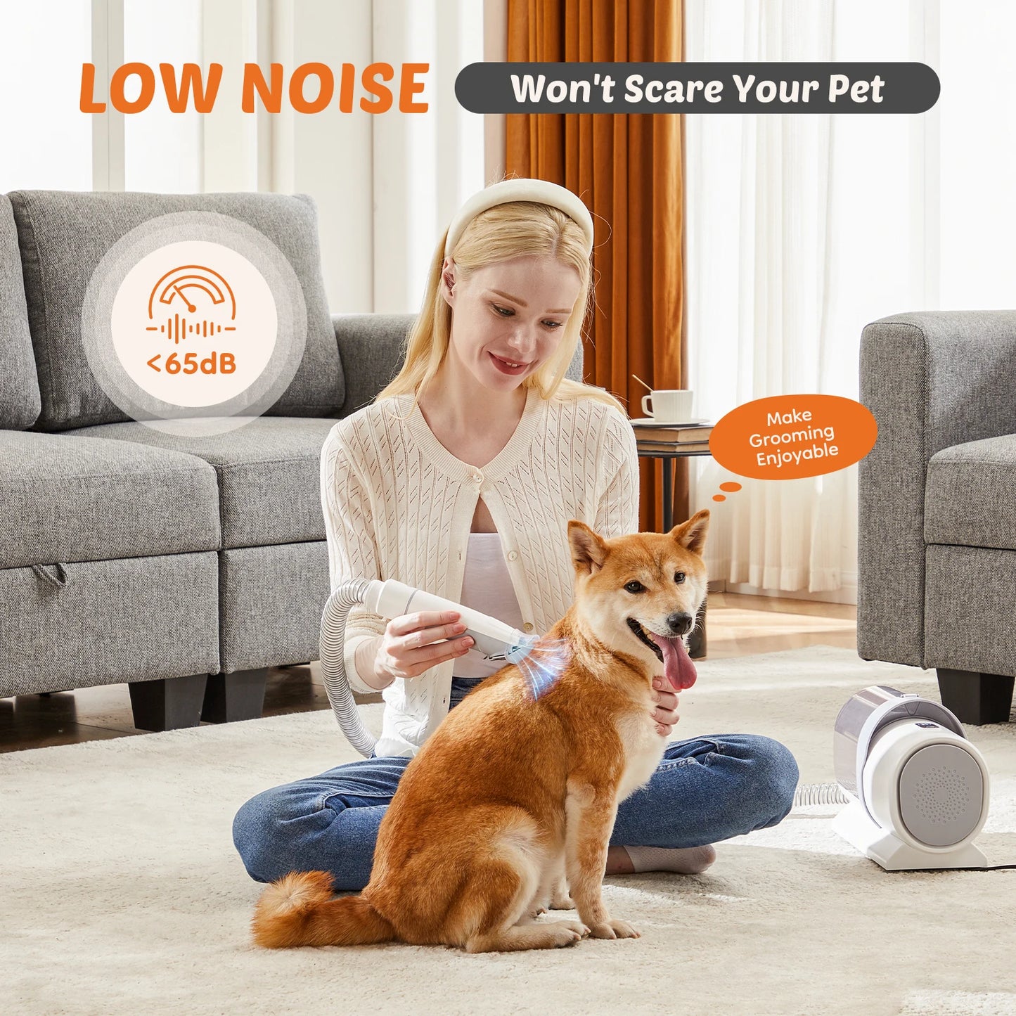 Professional Cordless Pet Grooming Clipper With Quiet Precision Blades