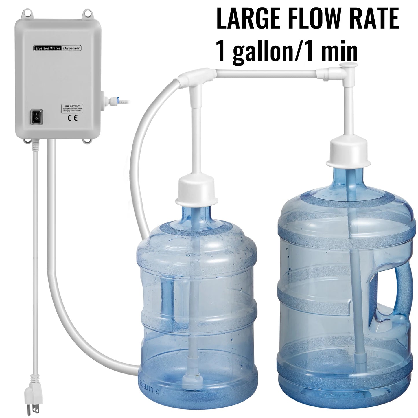 SucceBuy Water Bottle Dispenser Pump System Filter Softener Single/Double Pipe Reverse Osmosis Equipment for Ice Maker