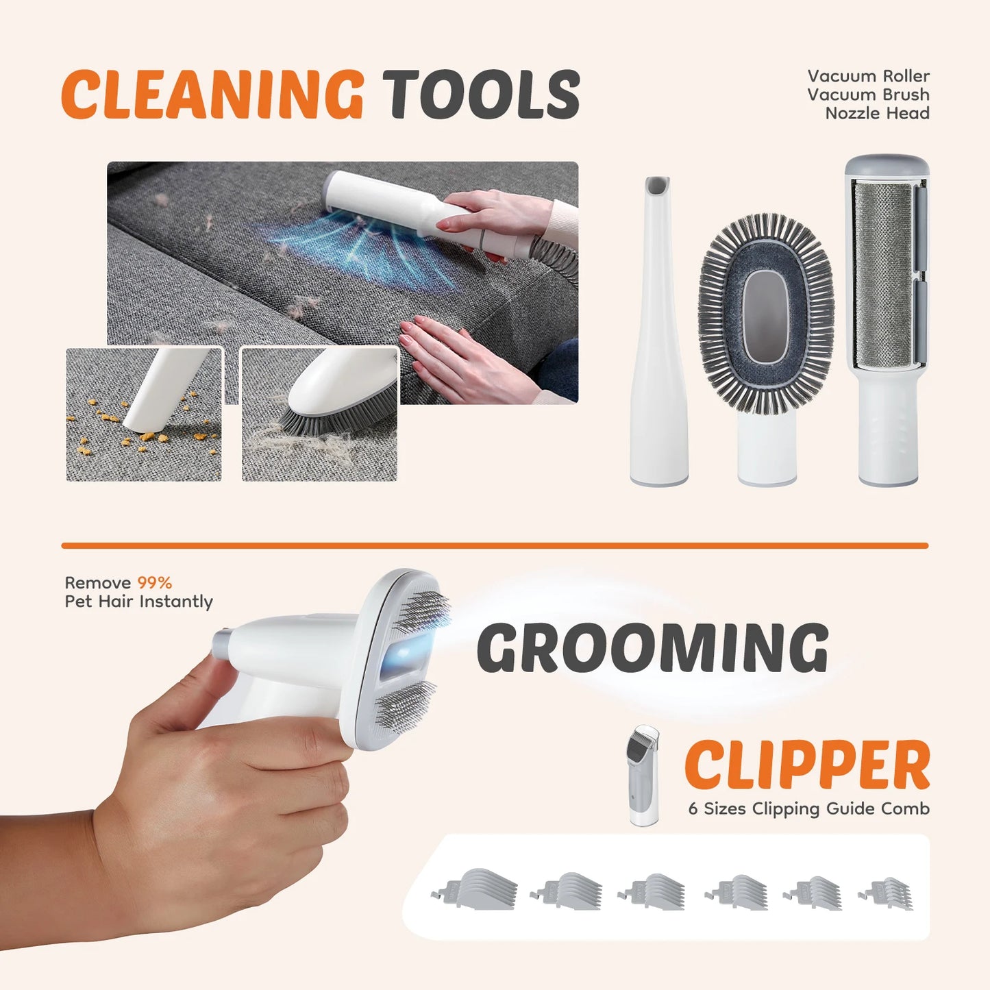 Professional Cordless Pet Grooming Clipper With Quiet Precision Blades