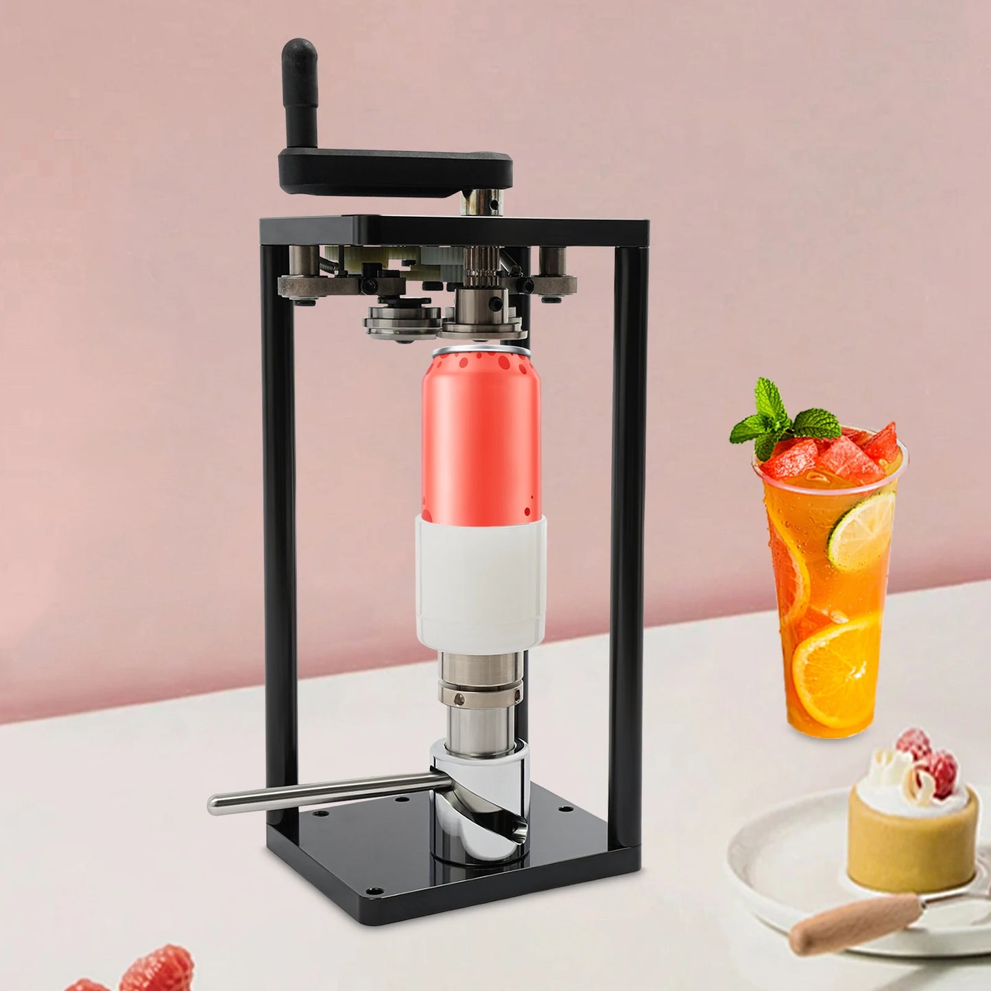 Manual Can Sealer, 10 Pcs/min Aluminum Can Seamer, Stainless Steel Can Sealing Machine For Sealing PET & Aluminum Cans