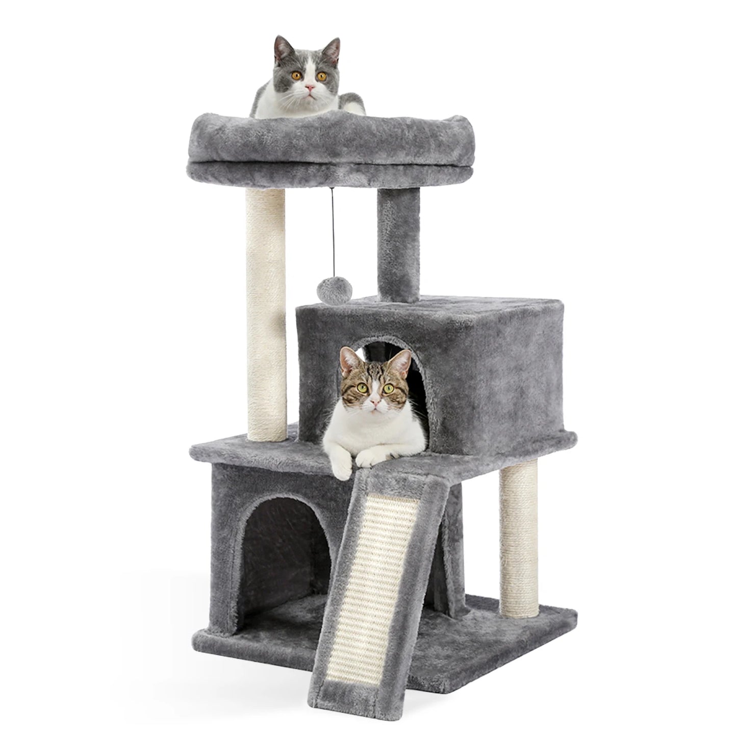 PAWZ Road Multilevel Cat Tower With Double Condo Sisal Posts