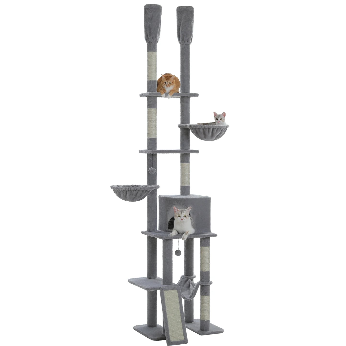 PAWZ Road Floor To Ceiling Cat Tree With Seven Tiers