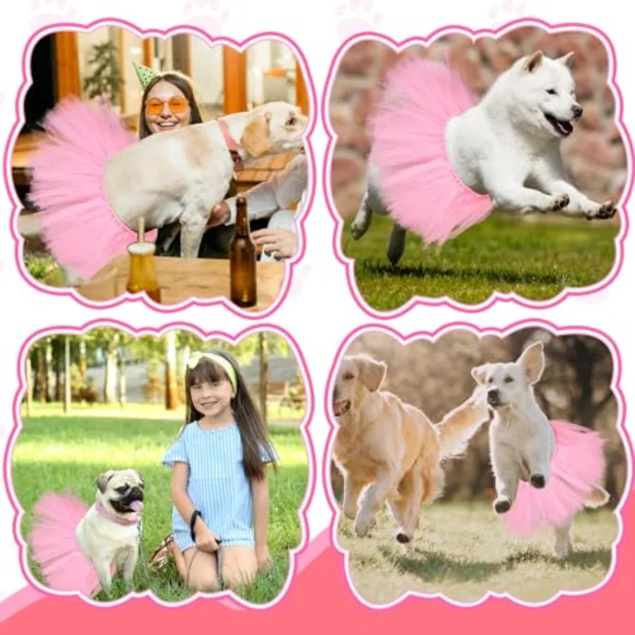 Tulle Dog Tutu Ballerina Costume Skirt for Puppies and Pets
