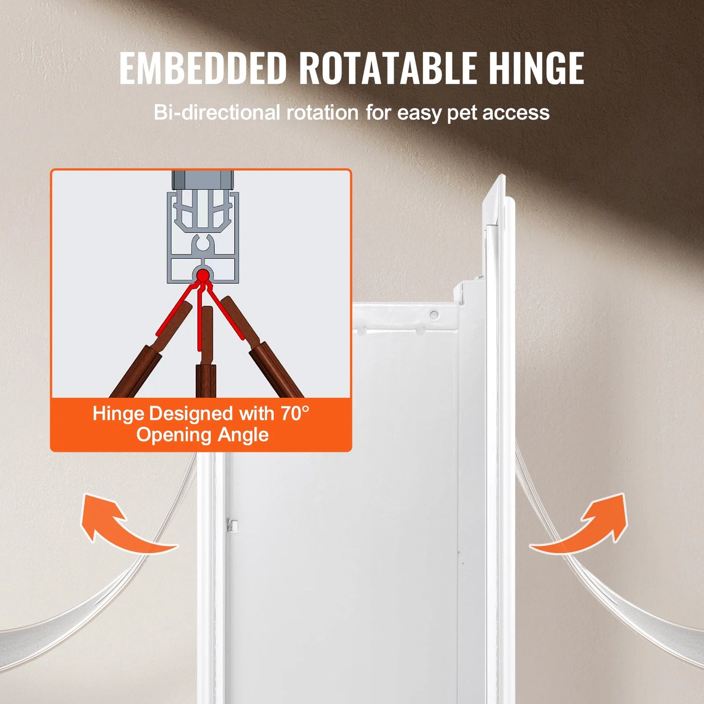 Weatherproof Metal Pet Door With Secure Lock And Triple Flap